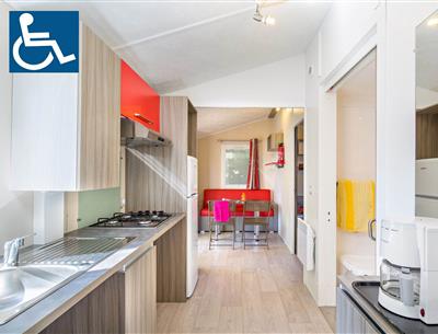 Mobil-home 4/5 personnes accessible aux personnes à mobilité réduite en Vendée à Saint Hilaire de Riez
