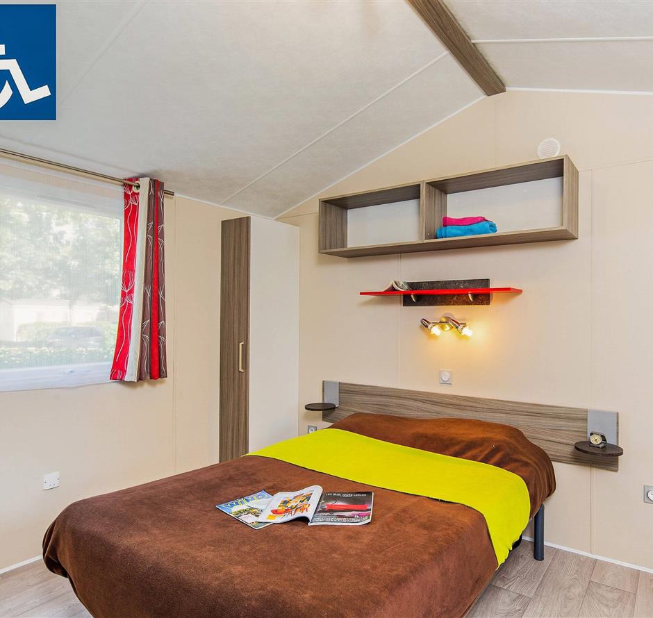 Mobil-home 4/5 personnes accessible aux personnes à mobilité réduite en Vendée à Saint Hilaire de Riez - Camping Saint Hilaire de Riez