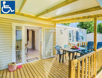 Mobil-home 4/5 personnes accessible aux personnes à mobilité réduite en Vendée à Saint Hilaire de Riez