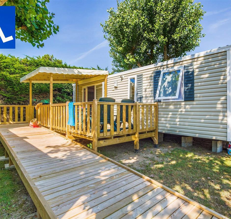 Mobil-home 4/5 personnes accessible aux personnes à mobilité réduite en Vendée à Saint Hilaire de Riez - Camping Saint Hilaire de Riez