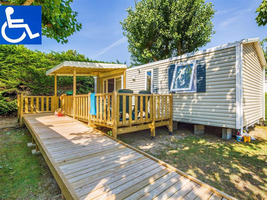 Mobil-home 4/5 personnes accessible aux personnes à mobilité réduite en Vendée à Saint Hilaire de Riez - Camping Saint Hilaire de Riez