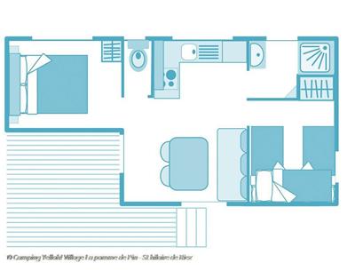 Mobil-home 5 personnes avec 2 chambres à La Pomme de Pin- vendée - accès plage