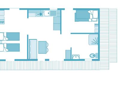 Mobil-home 2chambres haut de gamme PMR 4 fleurs à Saint Hilaire de Riez