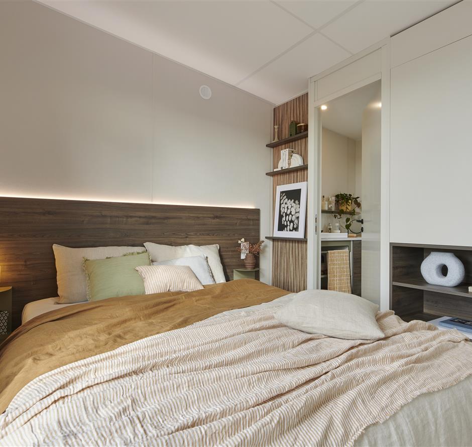 Chambre suite parentale mobil-home 4 fleurs - Camping Saint Hilaire de Riez