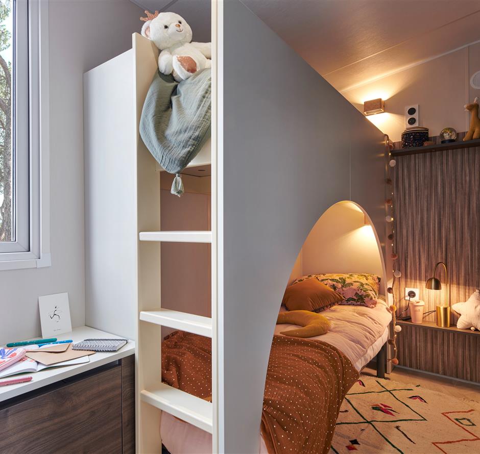 Chambre enfant mobil-home dans un camping familial - Camping Saint Hilaire de Riez