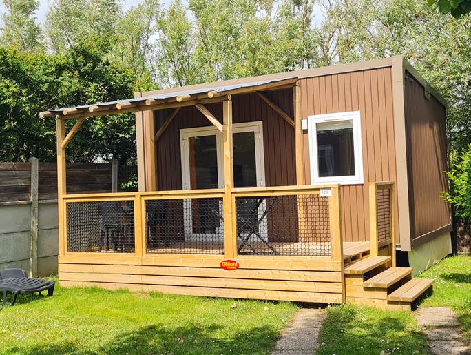 Vue extérieure du Cottage 2 personnes 1 chambre 4 fleurs camping Vendée